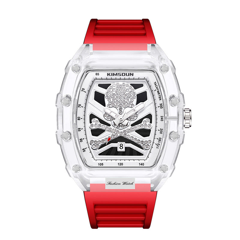 Hollow Quartz Watch Wine Barrel Men's Accessories
