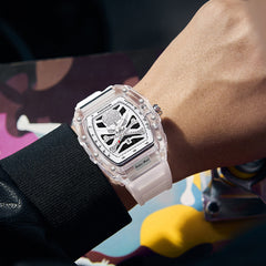 Hollow Quartz Watch Wine Barrel Men's Accessories