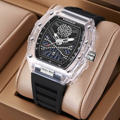 Hollow Quartz Watch Wine Barrel Men's Accessories