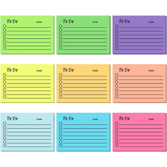 450 Sheets Multicolor Sticky Notes 9 Colors 10.01 x 7.01cm Office Supplies