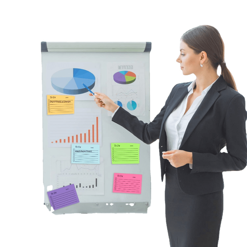 450 Sheets Multicolor Sticky Notes 9 Colors 10.01 x 7.01cm Office Supplies