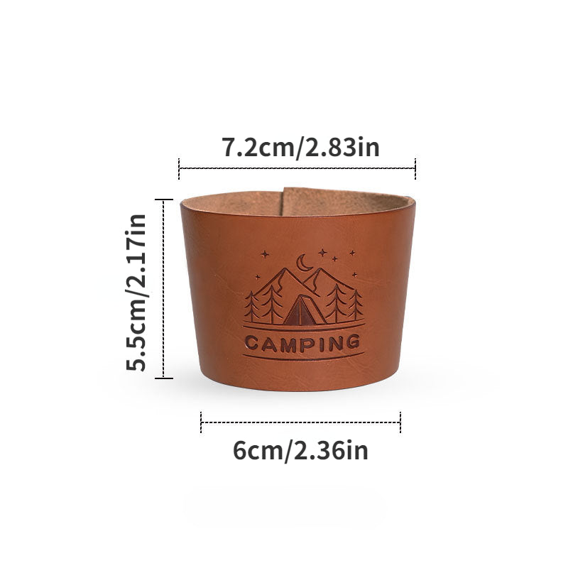4pcs Stainless Steel Water Cups w/ Storage Bag for Outdoor Camping