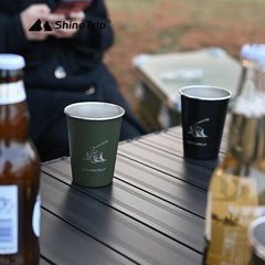 4pcs Stainless Steel Water Cups w/ Storage Bag for Outdoor Camping