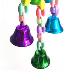 Colorful Bead Bell Parrot Swing Toy for Fun Exercise