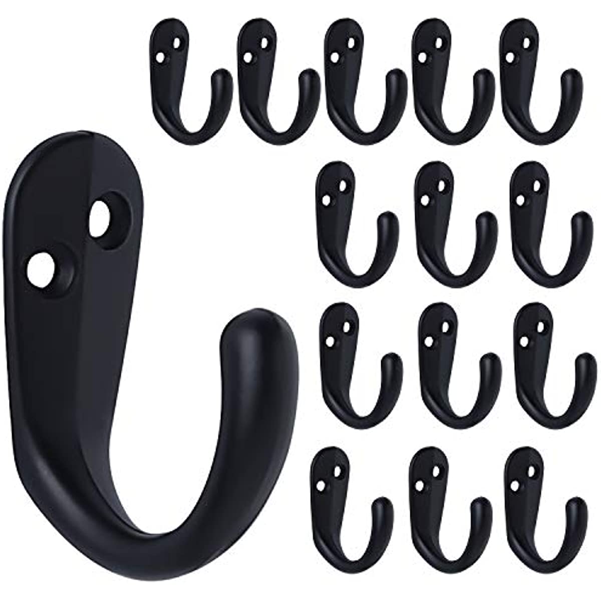 8pcs Wall-mounted Coat Hooks Single Hook with Screws for Bags Hats Scarves Cups