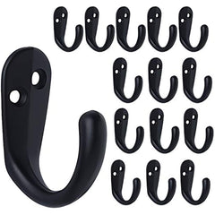 8pcs Wall-mounted Coat Hooks Single Hook with Screws for Bags Hats Scarves Cups