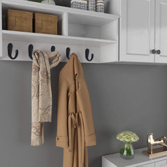 8pcs Wall-mounted Coat Hooks Single Hook with Screws for Bags Hats Scarves Cups