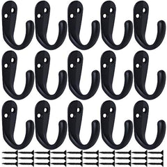 8pcs Wall-mounted Coat Hooks Single Hook with Screws for Bags Hats Scarves Cups