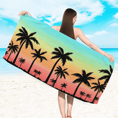 Microfiber Towel for Swimming and Bathing, Dual Use, Double Sided Print
