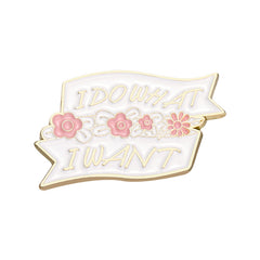 Pink Love Moon English Letter Series Brooch Enamel Badge Collar Pin
