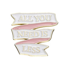 Pink Love Moon English Letter Series Brooch Enamel Badge Collar Pin