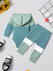 Baby Boy's Letter Print Hoodies and Pants Fall Winter Outfit Set