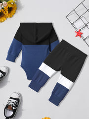 Baby Boy's Letter Print Hoodies and Pants Fall Winter Outfit Set