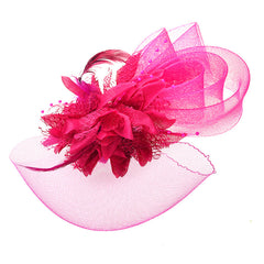 Faux Feather Fascinator With Duck Billed Clip for Wedding Tea Party