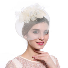 Feather Fascinator Flower Head Piece Wedding Tea Party Head Accessory