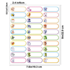 30pcs Name Tags Index Labels Handwritten Cartoon Stickers