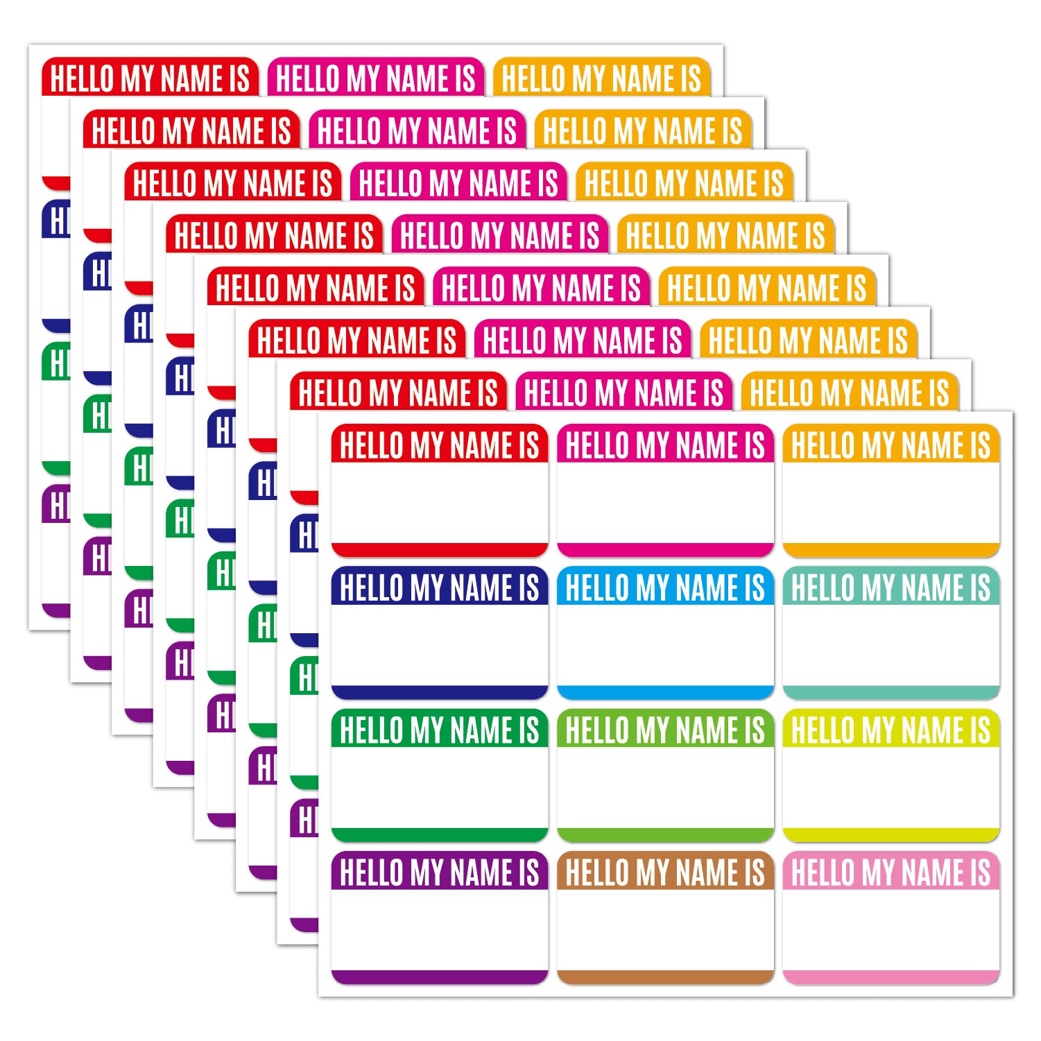 30pcs Name Tags Index Labels Handwritten Cartoon Stickers
