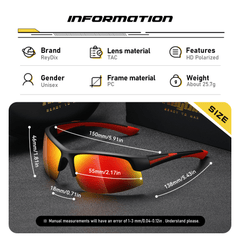 ReyDix Unisex Polarized Sports Sunglasses for Men