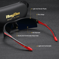ReyDix Unisex Polarized Sports Sunglasses for Men