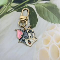 Cat Mouse Keychain Friendship Animal Key Ring Purse Bag Backpack Car Key Charm