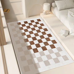 Nordic Geometric Checkerboard Living Room Carpet Non Slip Washable