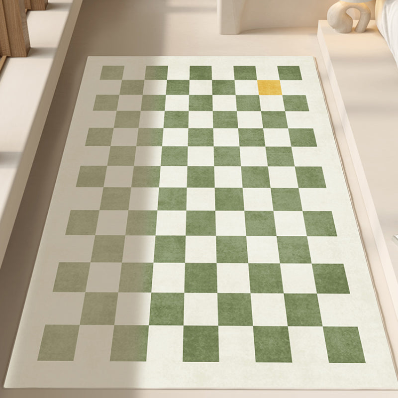 Nordic Geometric Checkerboard Living Room Carpet Non Slip Washable