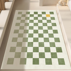 Nordic Geometric Checkerboard Living Room Carpet Non Slip Washable