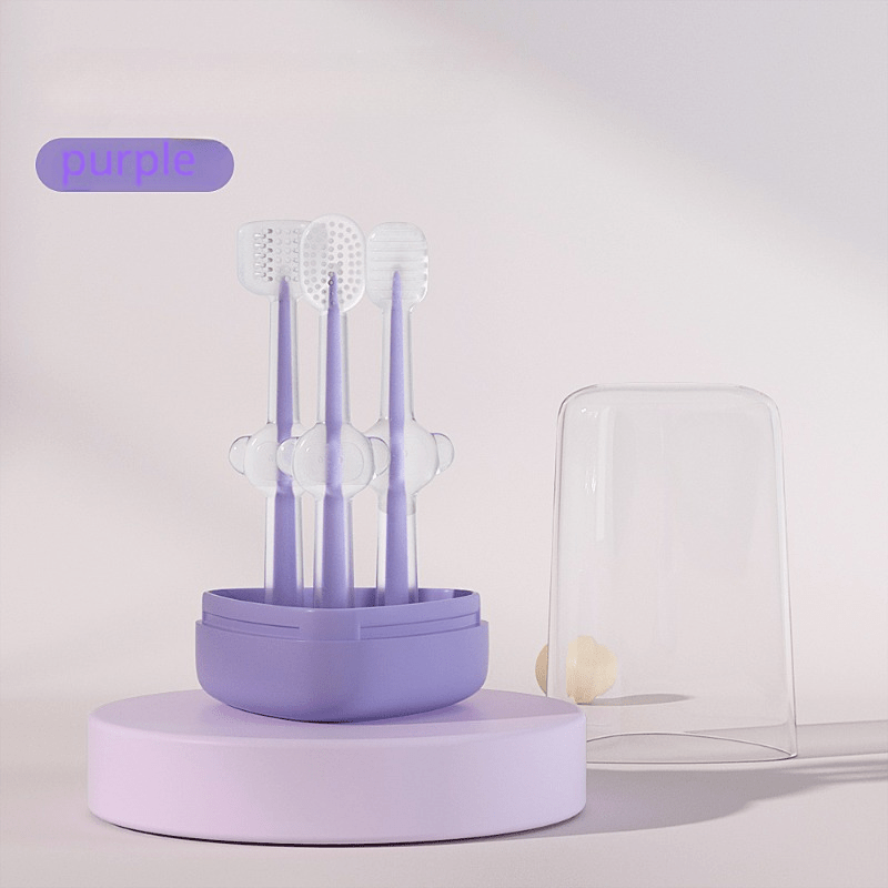 Silicone Small Dog Toothbrush Set Soft Bristles for Oral Health