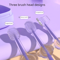 Silicone Small Dog Toothbrush Set Soft Bristles for Oral Health