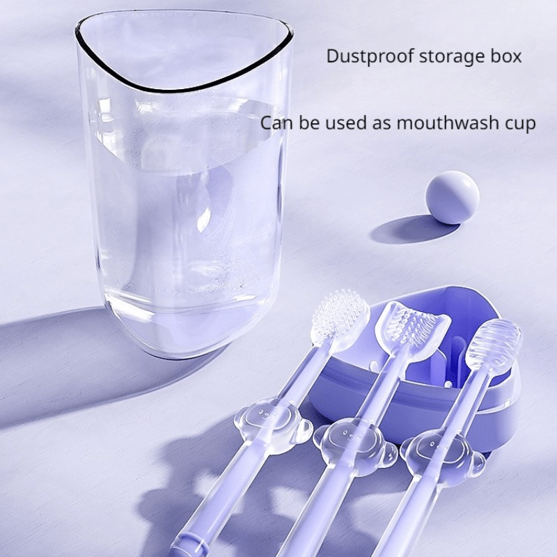 Silicone Small Dog Toothbrush Set Soft Bristles for Oral Health