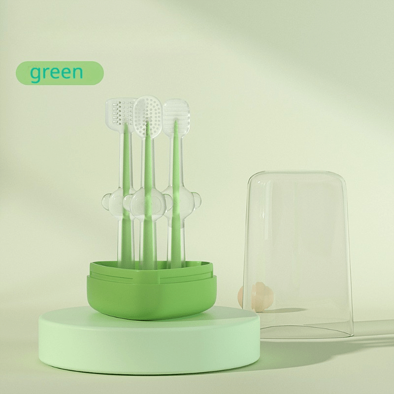 Silicone Small Dog Toothbrush Set Soft Bristles for Oral Health