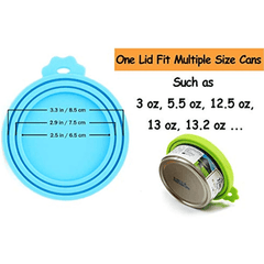 Silicone Pet Food Can Covers - 3 Pack