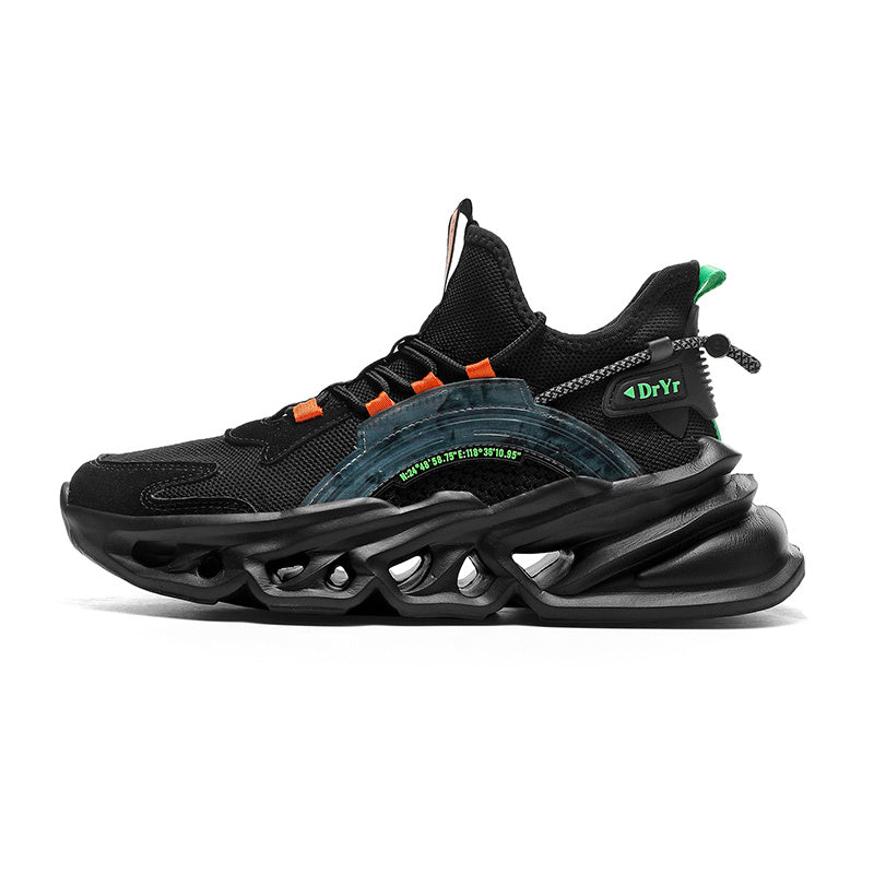 Men's Geometric Print Breathable Blade Sneakers
