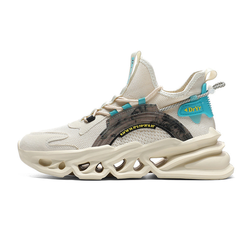Men's Geometric Print Breathable Blade Sneakers