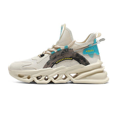 Men's Geometric Print Breathable Blade Sneakers