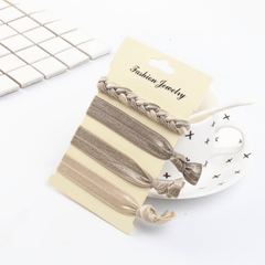 4pcs Knotted Hair Tie Wide Hair Ring Elastic Ponytail Holder Hair Tie Bracelet