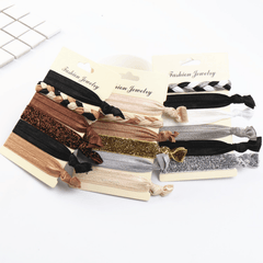 4pcs Knotted Hair Tie Wide Hair Ring Elastic Ponytail Holder Hair Tie Bracelet