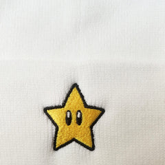 Cartoon Star Embroidery Beanie Knit Hat Warm Skull Cap