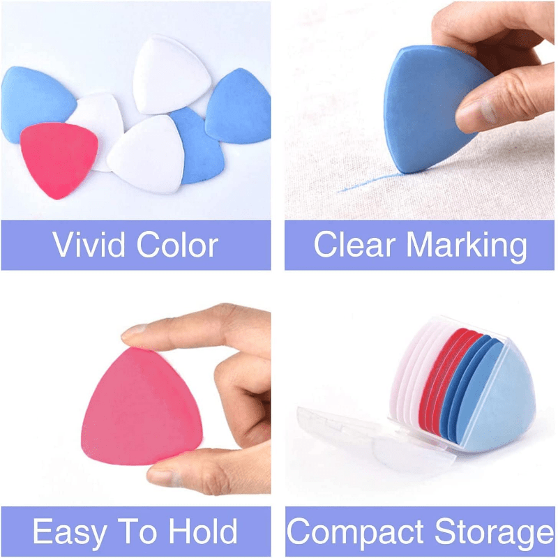 10PCS Tailors Chalk Marker Sewing Fabric Chalk Triangle
