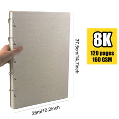 16K Sketchbook 160g Linen Cover Art Notepad Drawing Book