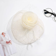 Mesh Flower Fascinator Head Piece with Clip