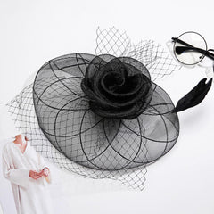 Mesh Flower Fascinator Head Piece with Clip