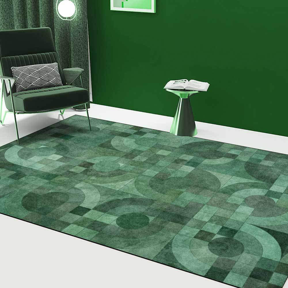 Modern Crystal Velvet Large Area Rug Non-slip Soft Polyester