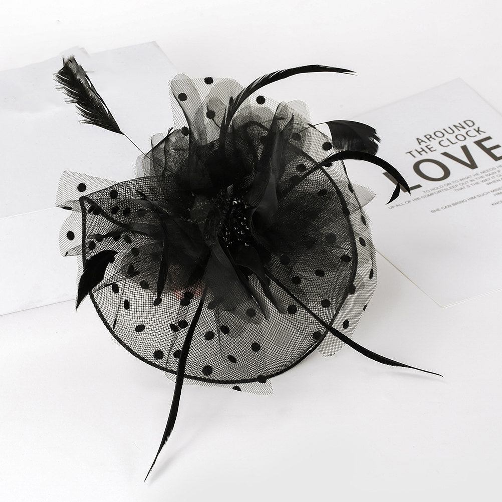Feather Fascinator Pearl Headband Wedding Tea Party
