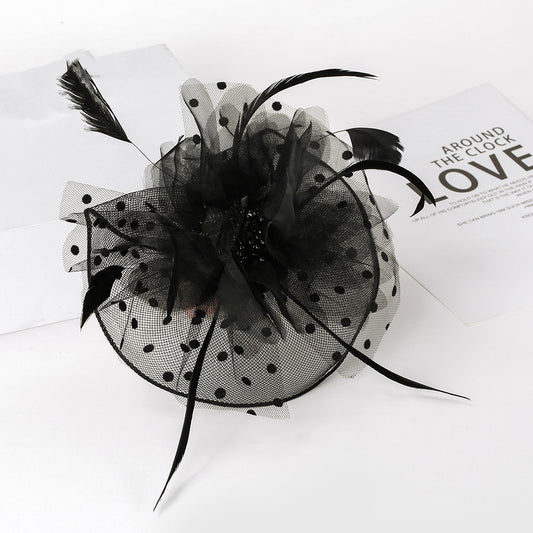 Feather Fascinator Pearl Headband Wedding Tea Party