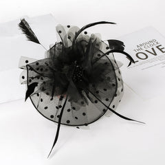 Feather Fascinator Pearl Headband Wedding Tea Party