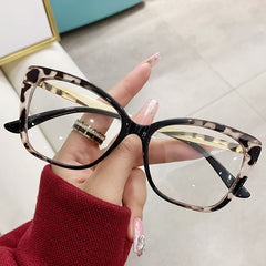 Light Blocking Cat Eye Glasses Clear Lens Anti Eyestrain for Women Men