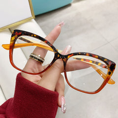 Light Blocking Cat Eye Glasses Clear Lens Anti Eyestrain for Women Men