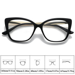 Light Blocking Cat Eye Glasses Clear Lens Anti Eyestrain for Women Men