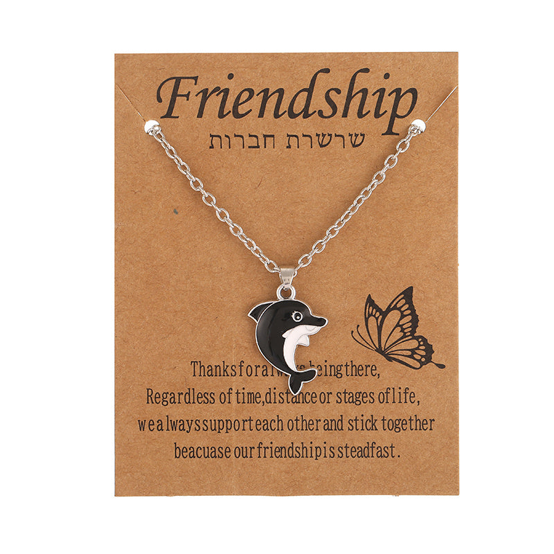 Cute Dolphin Pendant Necklace for Girls